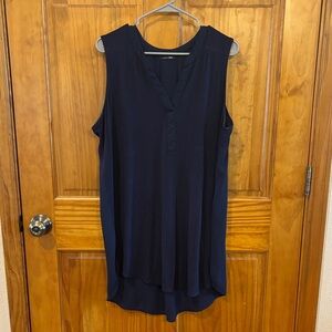Papermoon Navy Sleeveless V-Neck Tunic